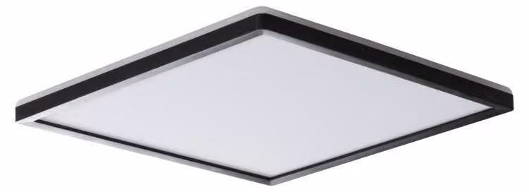 Plafoniera LED quadrata AZPO nera 12,3 W, tonalità di bianco, 1150 lm, plastica, dimensioni: 2,8 x 22,5 x 22,5 cm, IP54, Kanlux