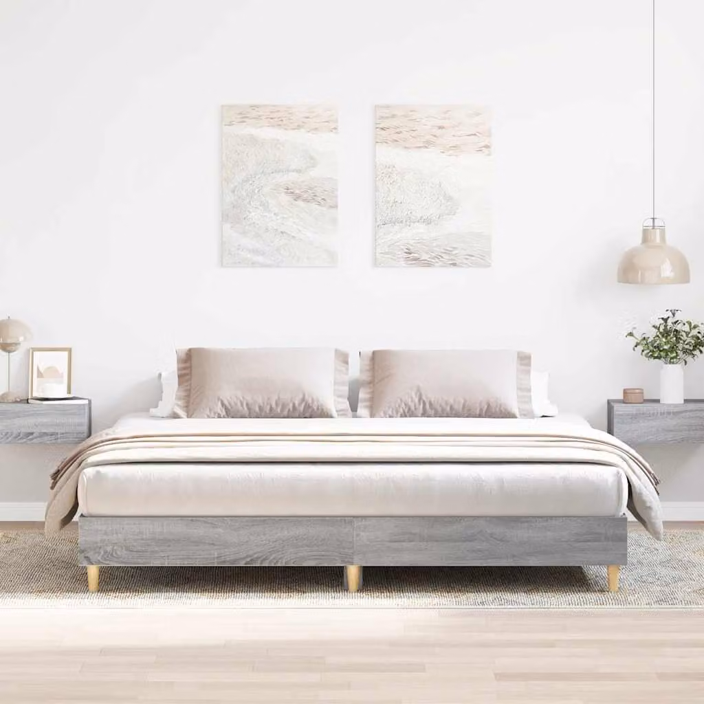 Giroletto senza materasso vidaXL Grigio Sonoma L: 180 cm, P: 200 cm
