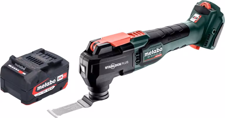 Metabo MT 18 LTX BL QSL Multitool a batteria 18 V Brushless Starlock Plus + 1x batteria 4,0 Ah - senza caricabatteria