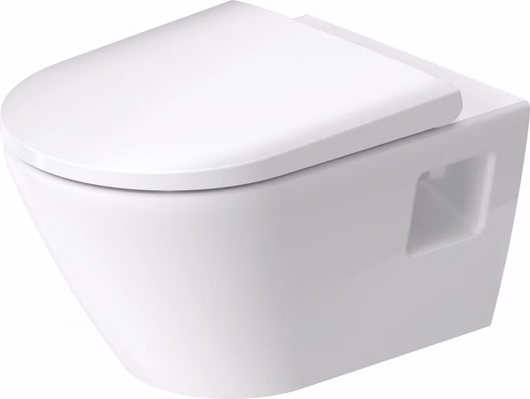 Duravit D-Neo WC suspendu, chasse deau basse, sans rebord, sortie horizontale, 370x540x400mm, 2578092000, 2578092000