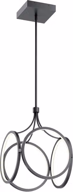 Lampadario Industrial Nordico Ciri Alluminio Nero Opaco Led 45W 3000K