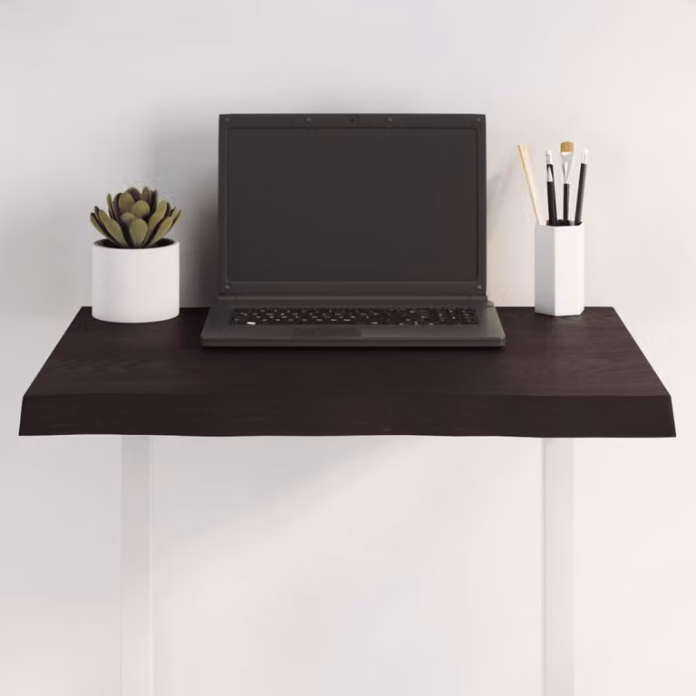 Piano Tavolo vidaXL in Rovere Non Trattato Marrone Scuro L: 60 cm, P: 60 cm, H: 2-4 cm