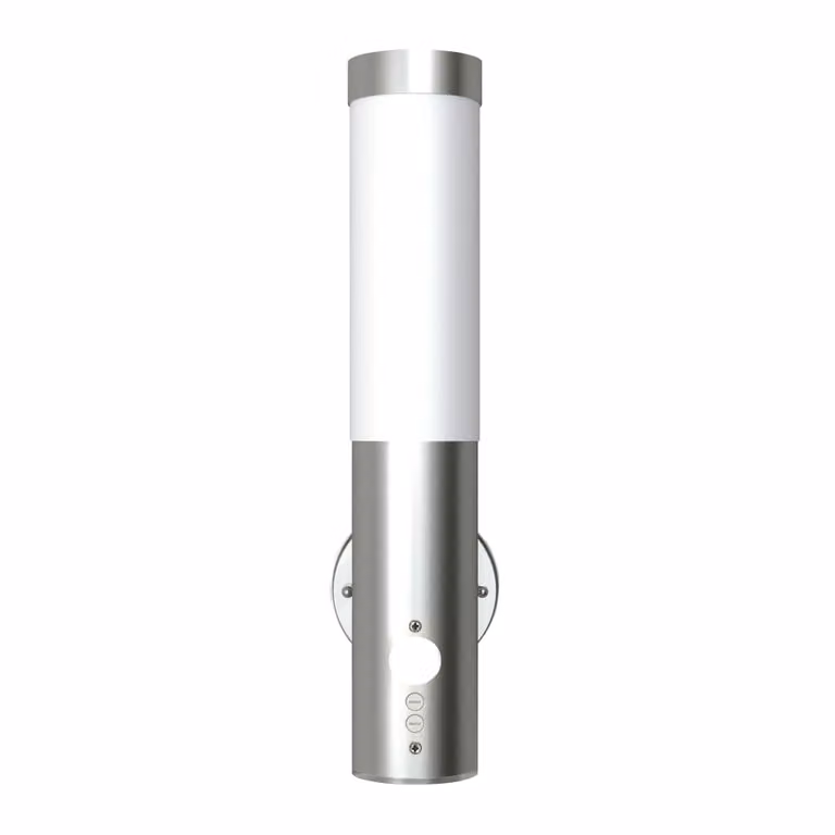 The Living Store Lampada da parete per esterni con rilevatore di movimento in acciaio inox