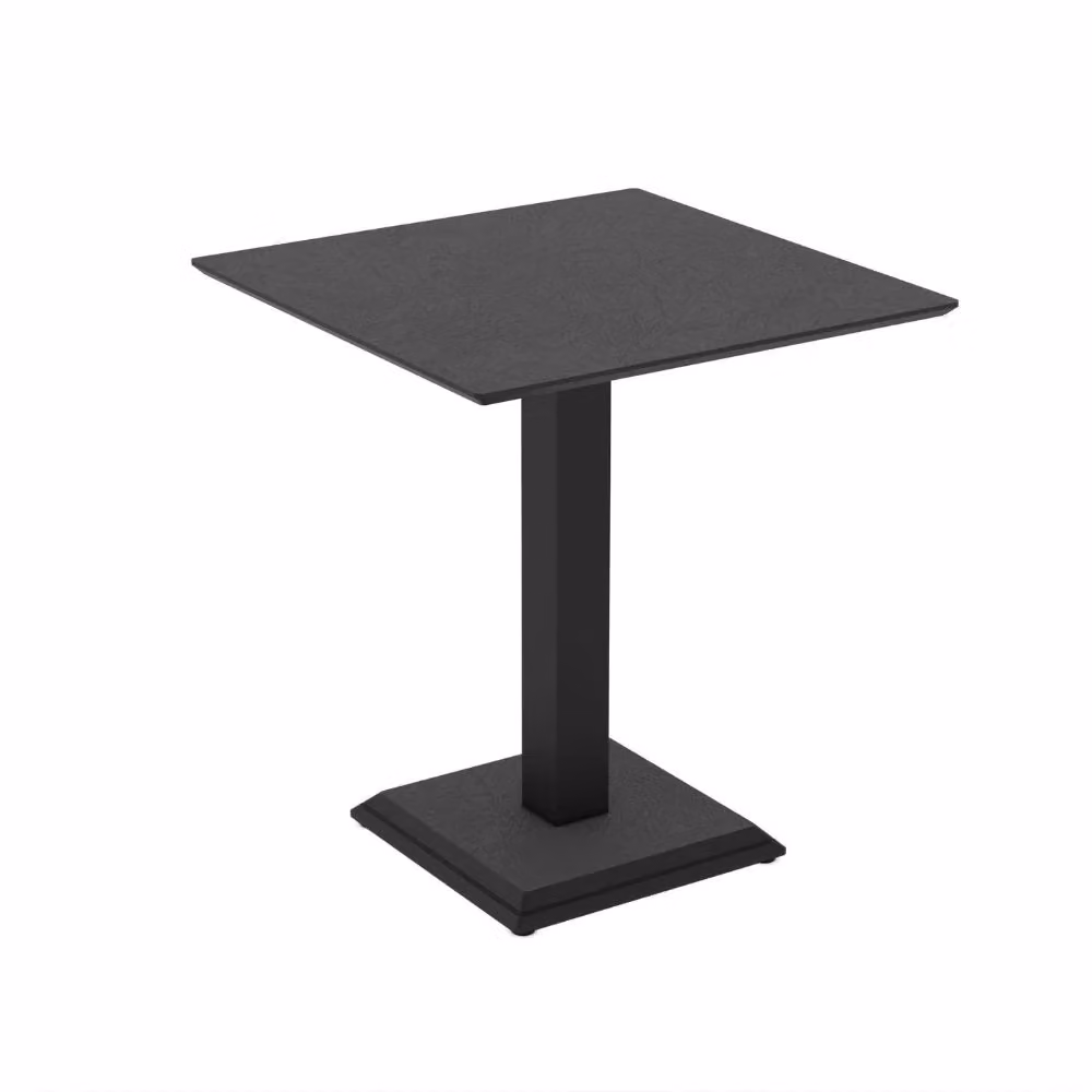 Tavolo Quadrato Carvel Stile Industrial in MDF e Metallo Colore Marrone e Nero L/P/H: 68 x 68 x 75 cm – 2