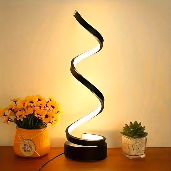 Lampada da tavolo moderna a LED con 3 temperature di colore - Lampada da tavolo in metallo dimmerabile - Lampada per soggiorno e ufficio - Lampada da tavolo moderna e decorativa - Nera - LED - Dimmerabile