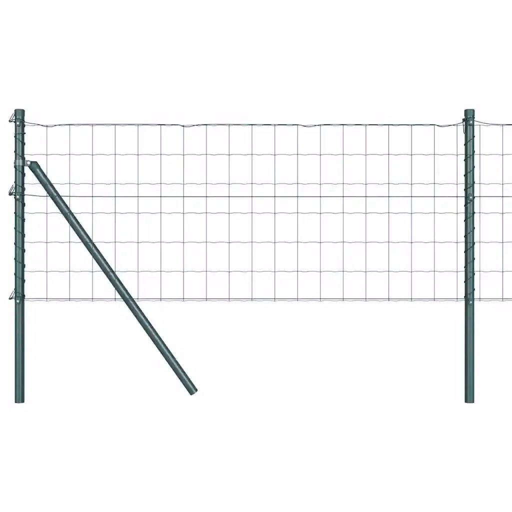 Recinzione vidaXL in acciaio e PVC verde con fissaggio a terra, L: 50 m, H: 0,6 m – 2