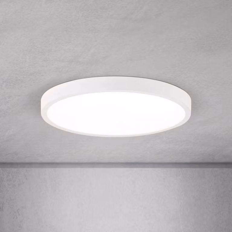 ORION Plafoniera a LED Disc, dimmerabile, Bianco / Opale, Soggiorno / Sala da pranzo, Alluminio, Moderno, Plafoniera LED