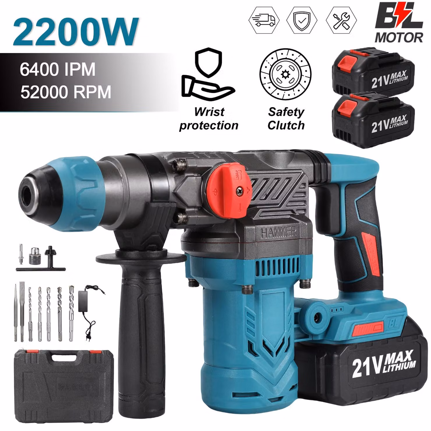 Avvitatore a batteria, confezione standard - Potenza: 2200 W - Diametro massimo del perno: 26 mm