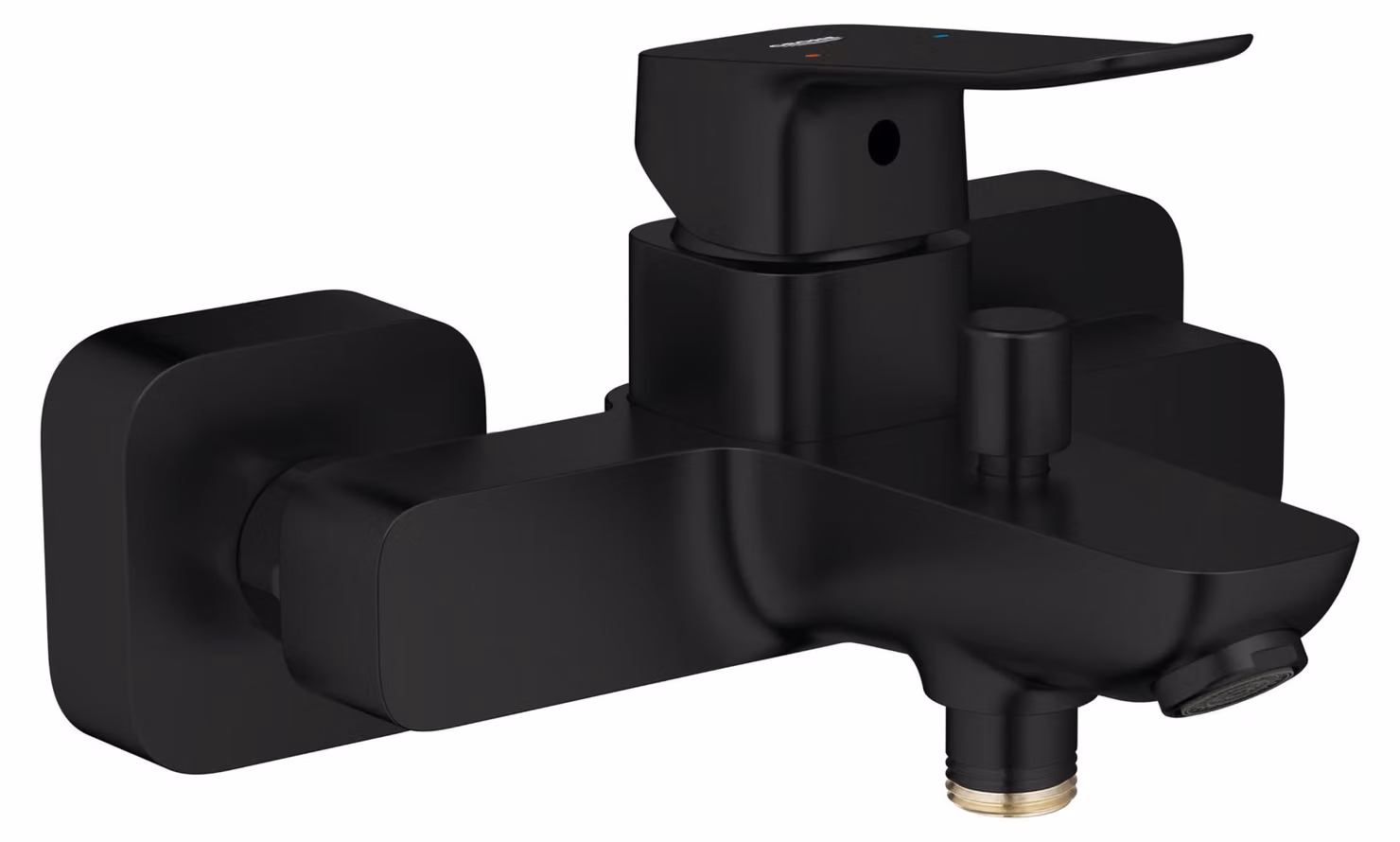Wall-mounted bath/shower mixer - GROHE DICE - Matte black