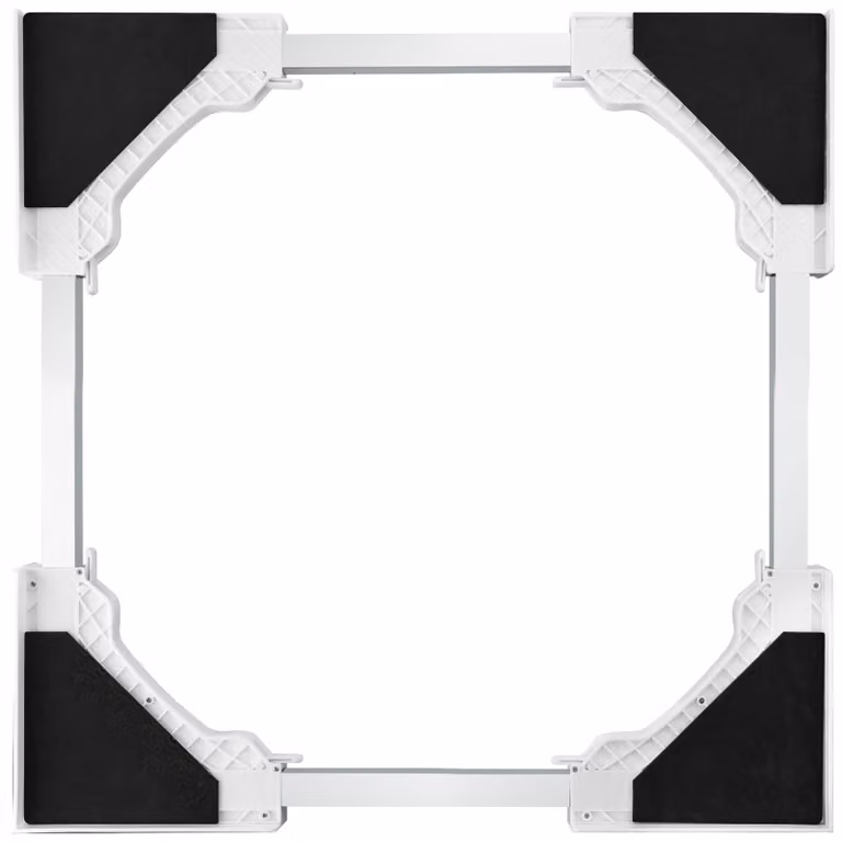 Telaio di collegamento regolabile tectake con corda a cricchetto argento o bianco L/P/H: 66 x 66 x 7 cm