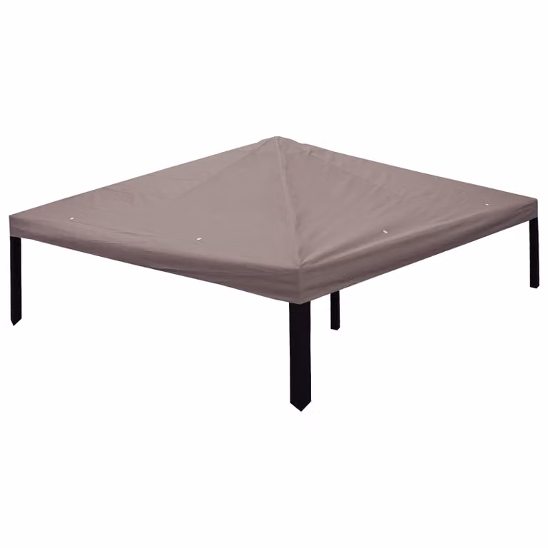 Copertura per Gazebo vidaXL in Poliestere e Acciaio, Colore Beige, L 300 x P 300 cm