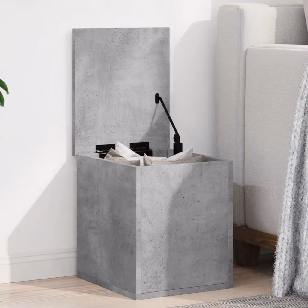 Contenitore portaoggetti vidaXL in MDF grigio moderno L/P/H: 30 x 35 x 35 cm