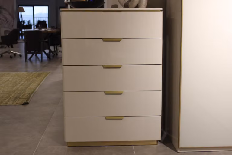 Design Möbel Schlafzimmer Luxus Kommode mit 4 Schubladen Holzschrank Holz