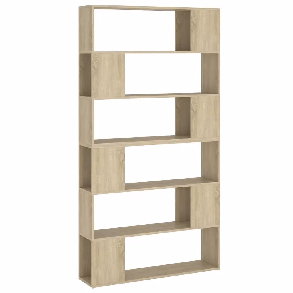 Libreria divisorio stanza vidaXL in legno Rovere Sonoma, L 100 x P 24 x H 188 cm – 2
