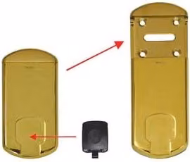 Disec Defender Magnetico Minimag MG220 Serratura per porta in ottone lucido color oro