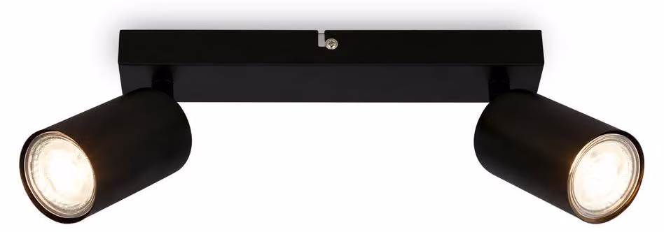 Faretto da soffitto Briloner, orientabile, On/Off tramite interruttore a parete, nero