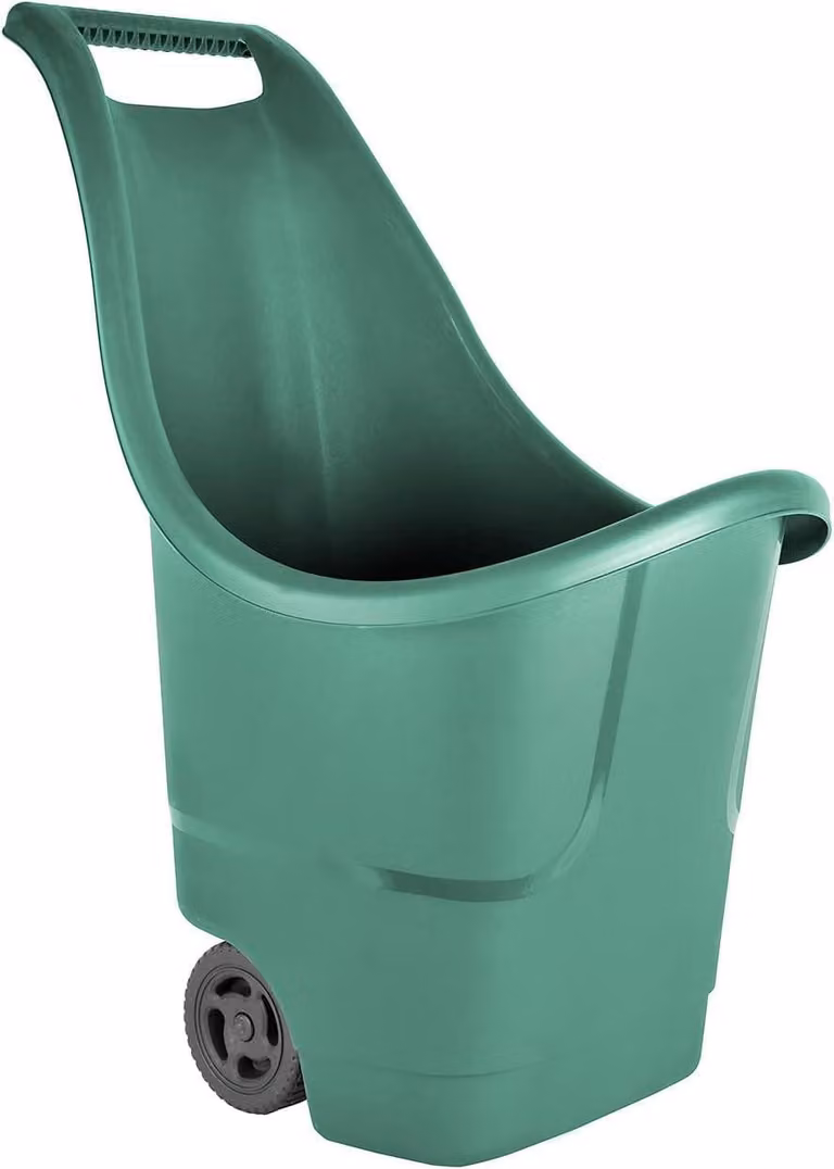 Carrello da giardino multifunzionale - capacità 50 litri, colore grigio