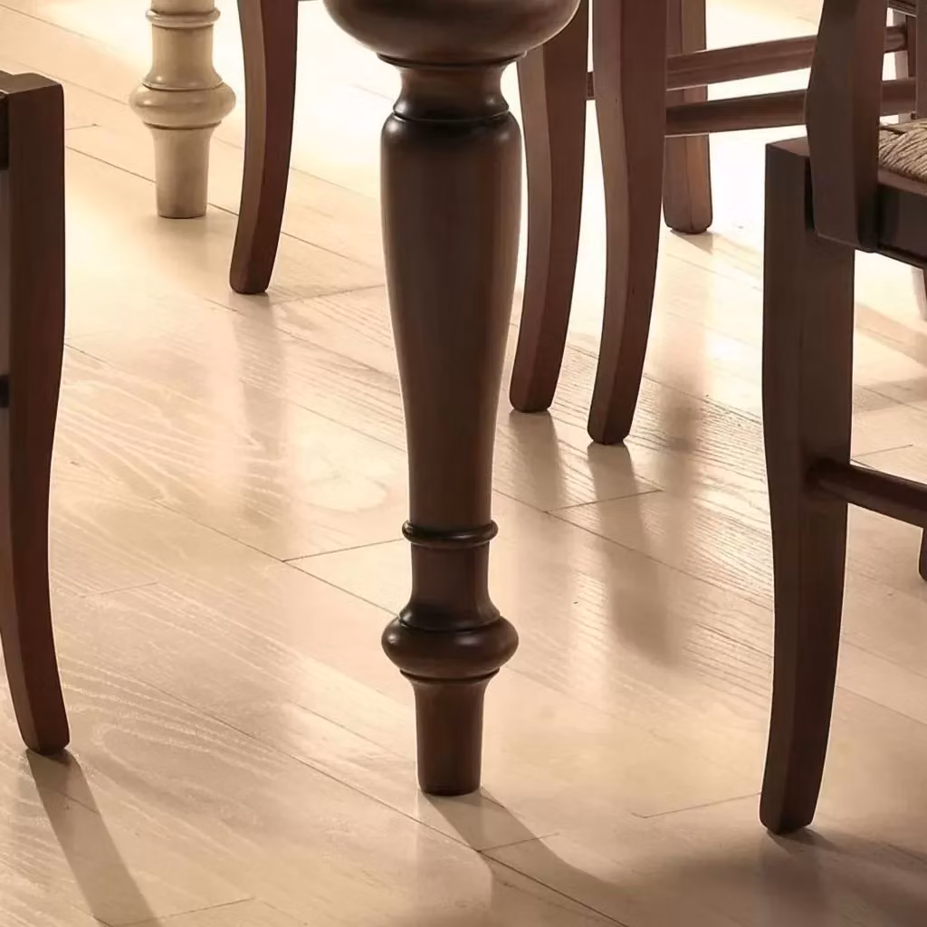 Tavolo da pranzo allungabile Mobili 2G in legno color noce con gambe tornite L: 180 cm, P: 90 cm, H: 80 cm – 3