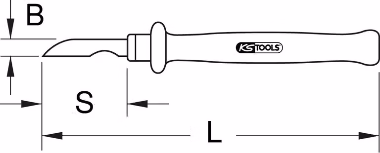 KS TOOLS Coltello spelafili con isolamento protettivo, 195 mm ( 117.1395 )