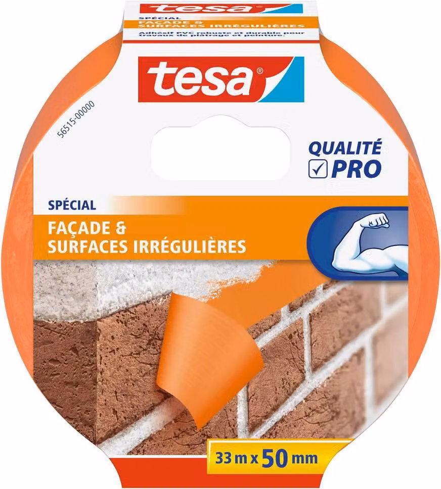 Tesa Nastro per pittura arancione 33 m x 50 mm, 1 pz (PRODOTTO DALLA GERMANIA)