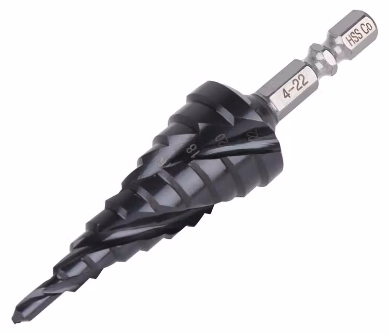 Trapano a tazza per metallo, in acciaio ad alta velocità (HSS) M35 con cobalto, da 4 a 22 mm, con spirale, per forature precise