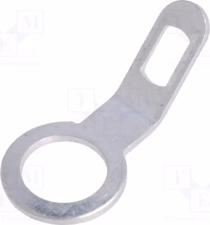 10 connettori a crimpare ad anello, 0,5 mm, filettati, diametro: 4,3 mm, filettatura M4, lunghezza totale: 15,25 mm, codice: 61-2204-11/0030