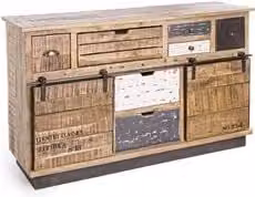 Madia Bizzotto TUDOR Multicolor e Marrone in Legno L: 125 cm