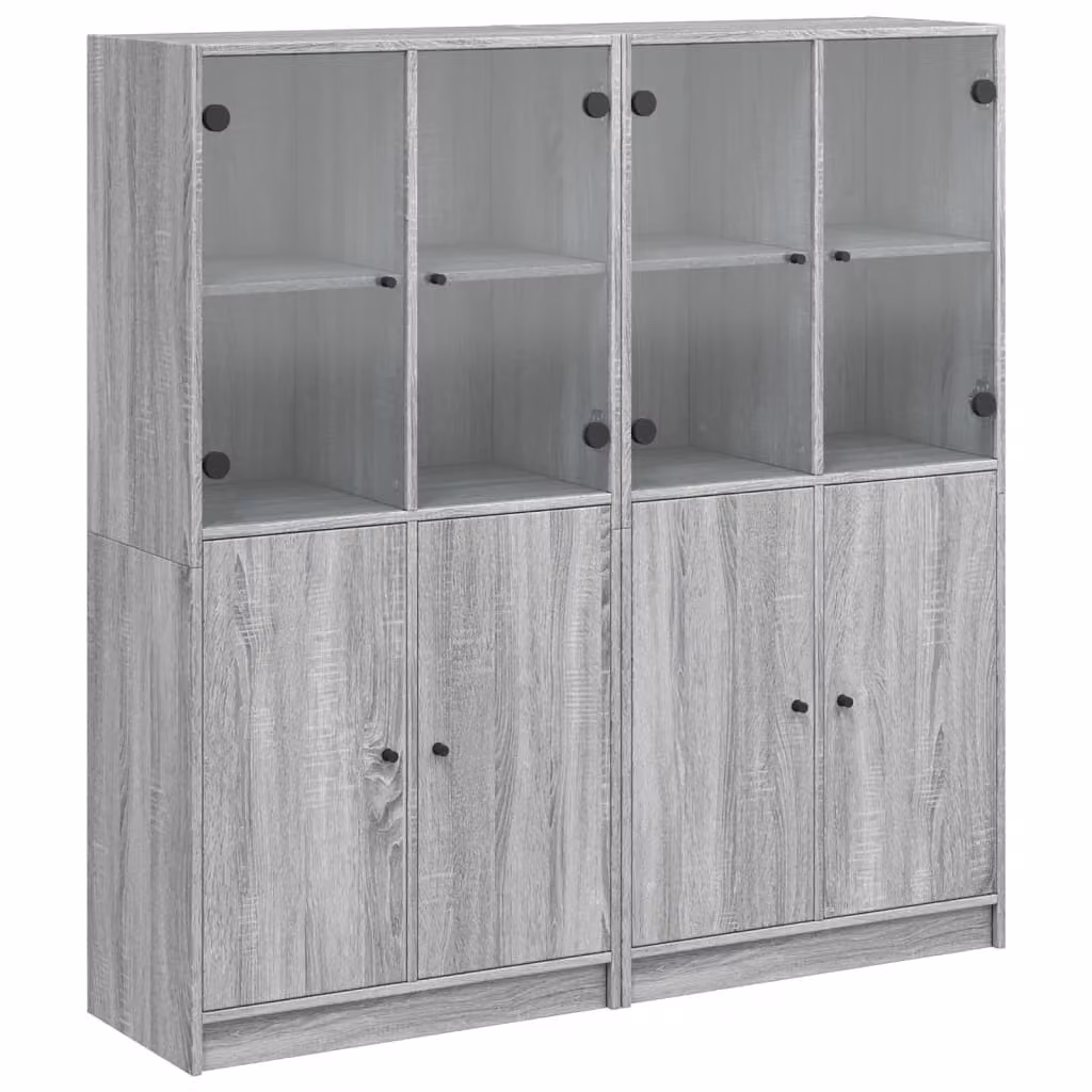 Libreria Ante Grigio Sonoma 136x37x142 cm in Legno Multistrato