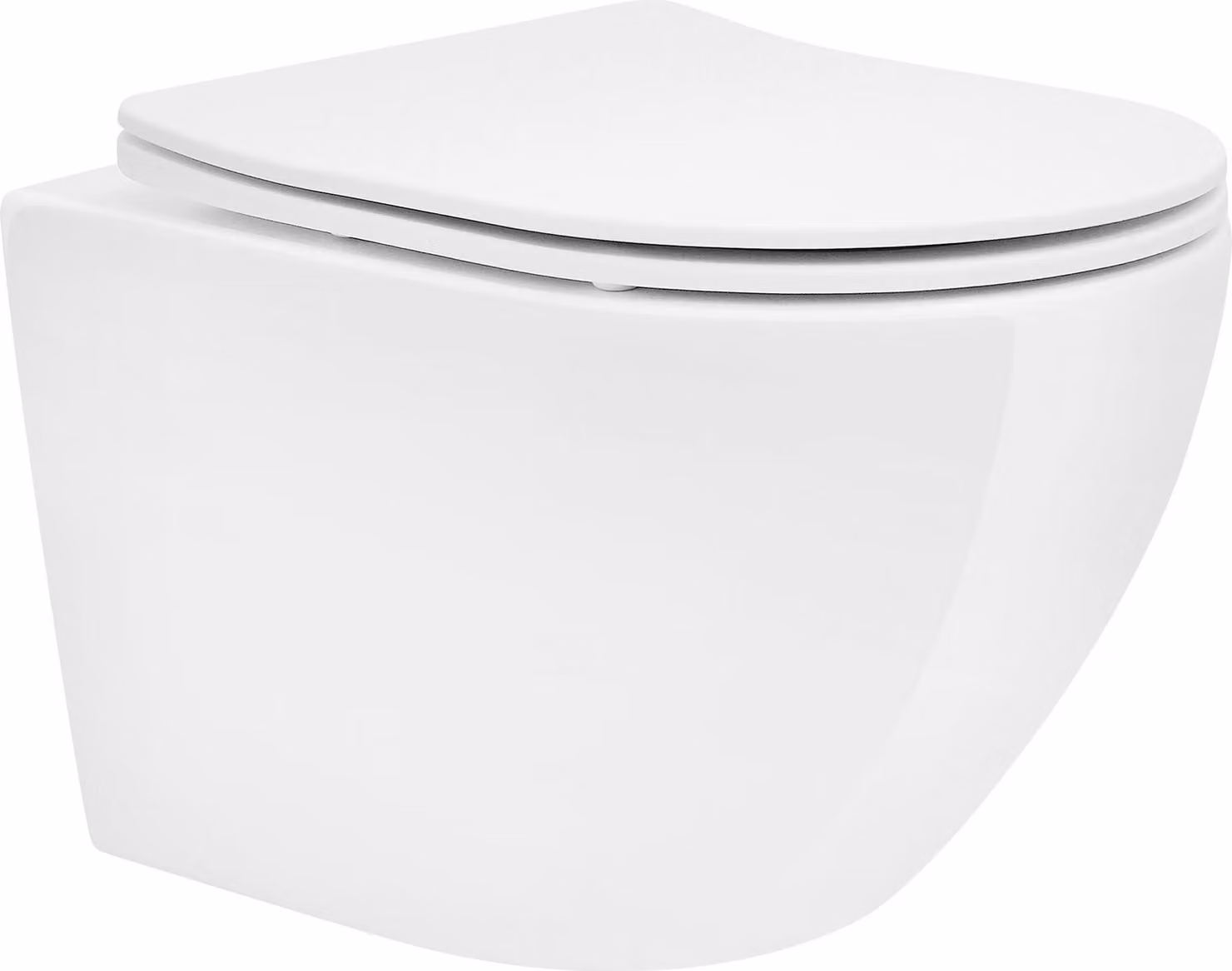 ML-Design WC sospeso senza bordo con rivestimento nano, bianco, corto