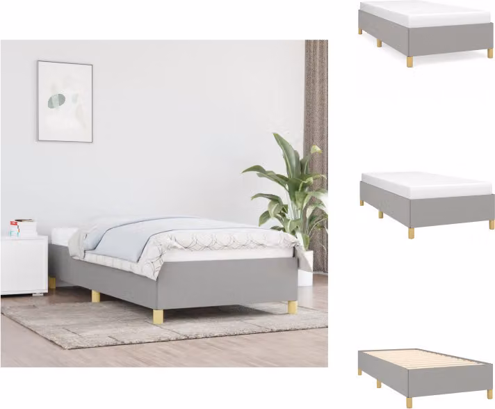 vidaXL Struttura letto grigio chiaro 80x200 cm in tessuto - Letti e strutture letto