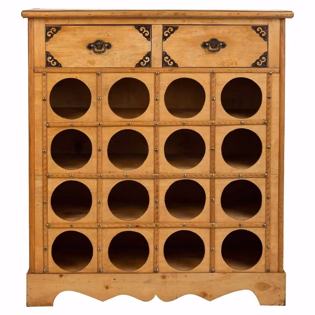 Mobile portabottiglie vino in legno marrone WANDERLUST DECO L: 63 cm, P: 31 cm, H: 69,5 cm – 2