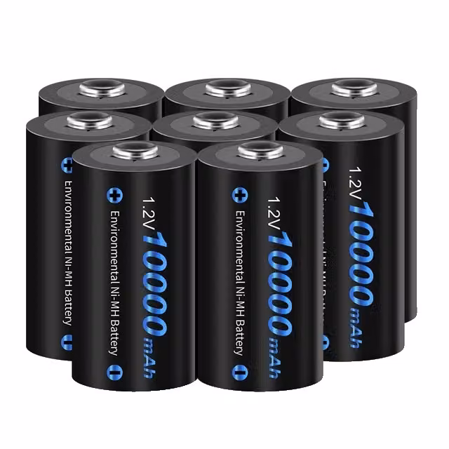 Batteria ricaricabile formato D, tipo NI-MH, capacità 6500 mAh, 8 pezzi batteria D