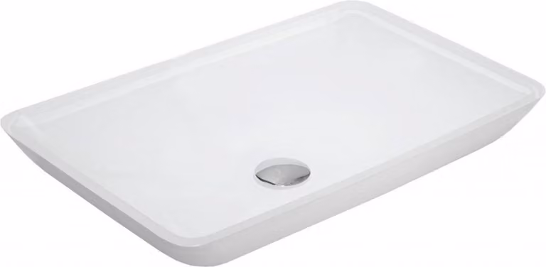 Mexen Megan lavabo da appoggio in vetro 56 x 36 cm, bianco - 24135630