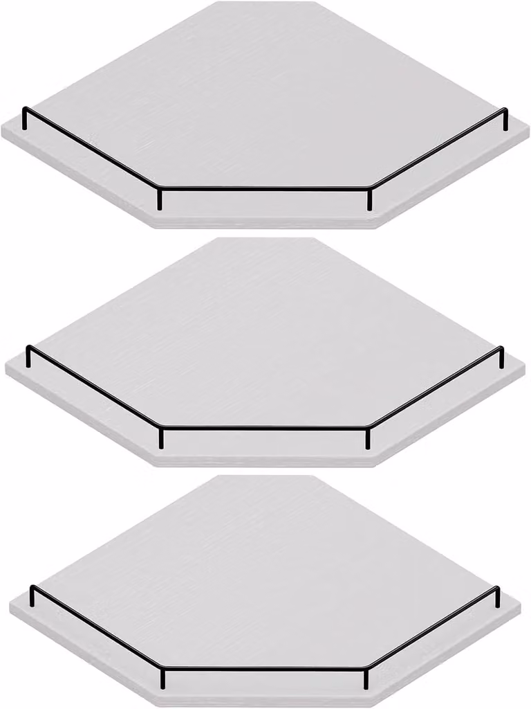 Scaffale da parete, 30 cm, 3 ripiani, in legno, bianco, per camera da letto