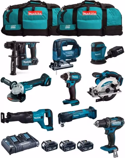 Kit utensili a batteria Makita MK901 con 3 batterie da 5,0 Ah e caricabatterie LXT