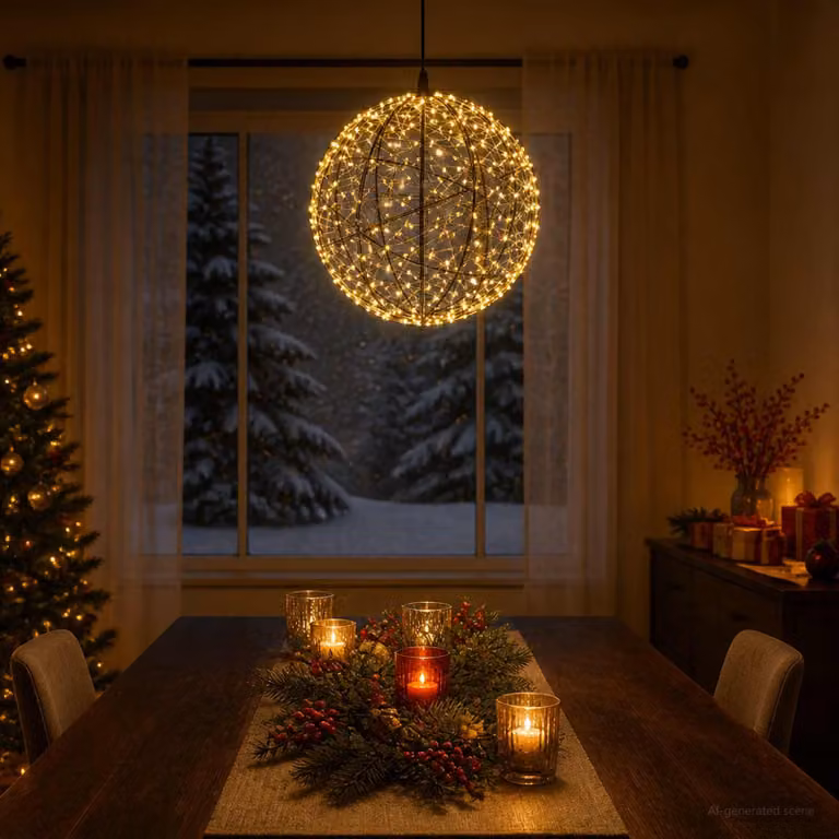 vidaXL Luce a punta di Natale 500 LED Bianco caldo Ø 40 x 42 cm