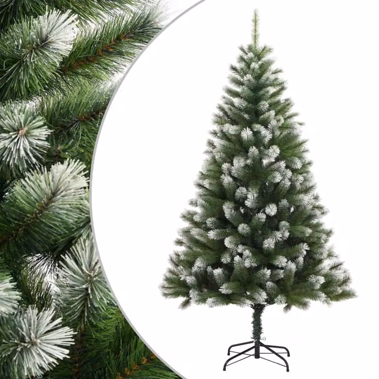 Maison Exclusive - Albero di Natale artificiale, pieghevole, con neve, altezza 180 cm