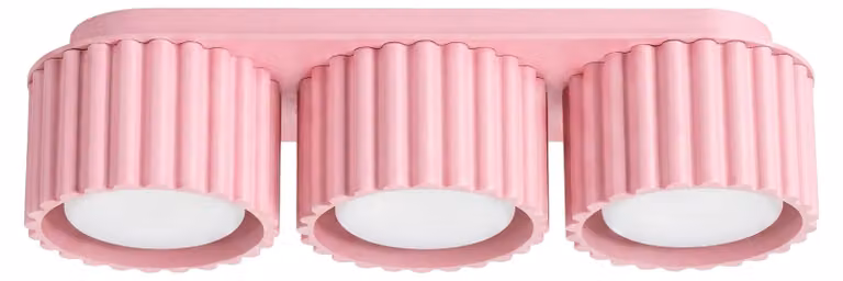 Plafoniera AURA 3 rosa Gx53 3xGx53 10W in alluminio 8x10x32,5 cm Sollux Lighting