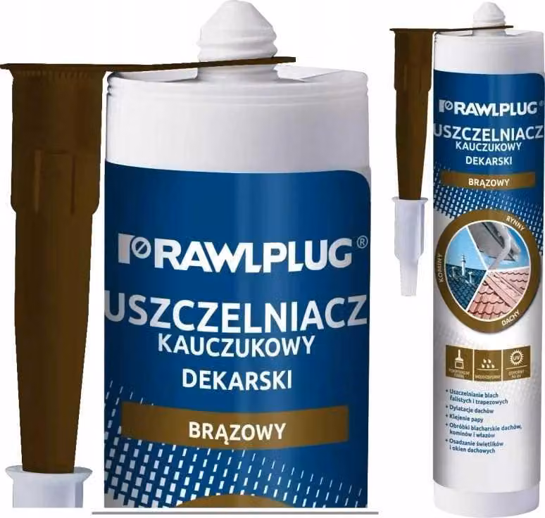 Sigillante per tetti in gomma marrone, 300 ml
