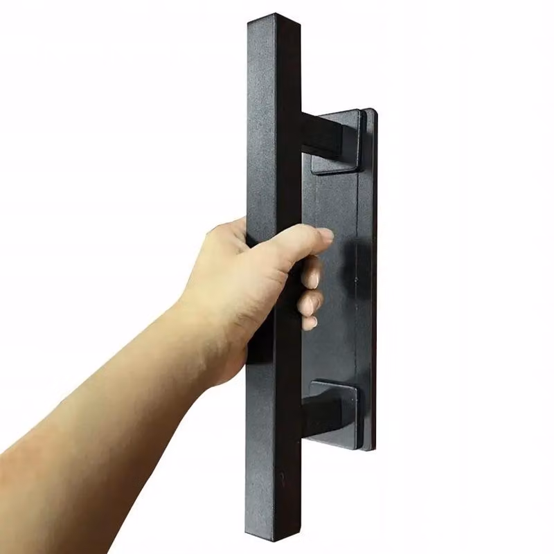 Elegante maniglia per porta scorrevole in nero opaco