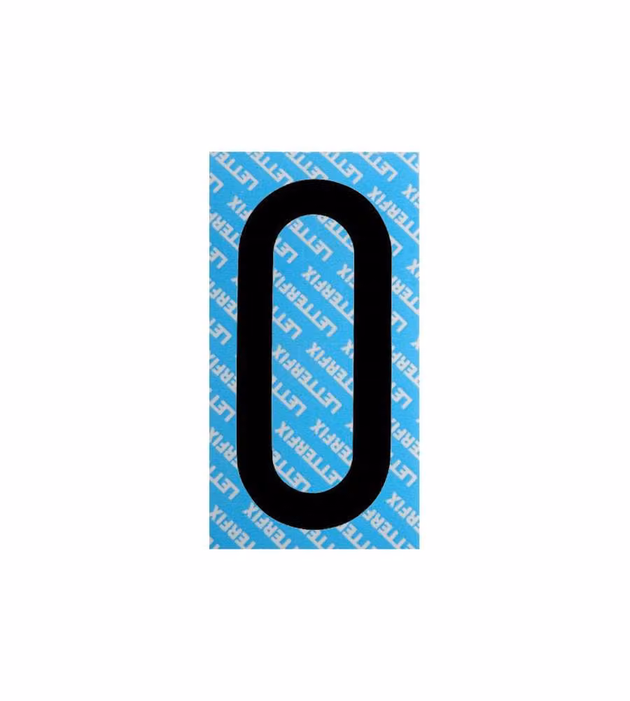 Lettera Adesiva Nera Serie T80 O Letterfix