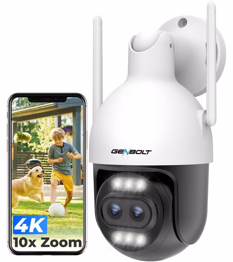 Telecamera di sorveglianza WiFi - Telecamera IP esterno - 8 MP doppio obiettivo - PTZ - IP66 - Corpo in metallo