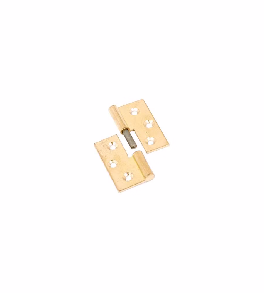 Cerniere Piane Lisce Ottone Lucida Mm.50X40 Destra