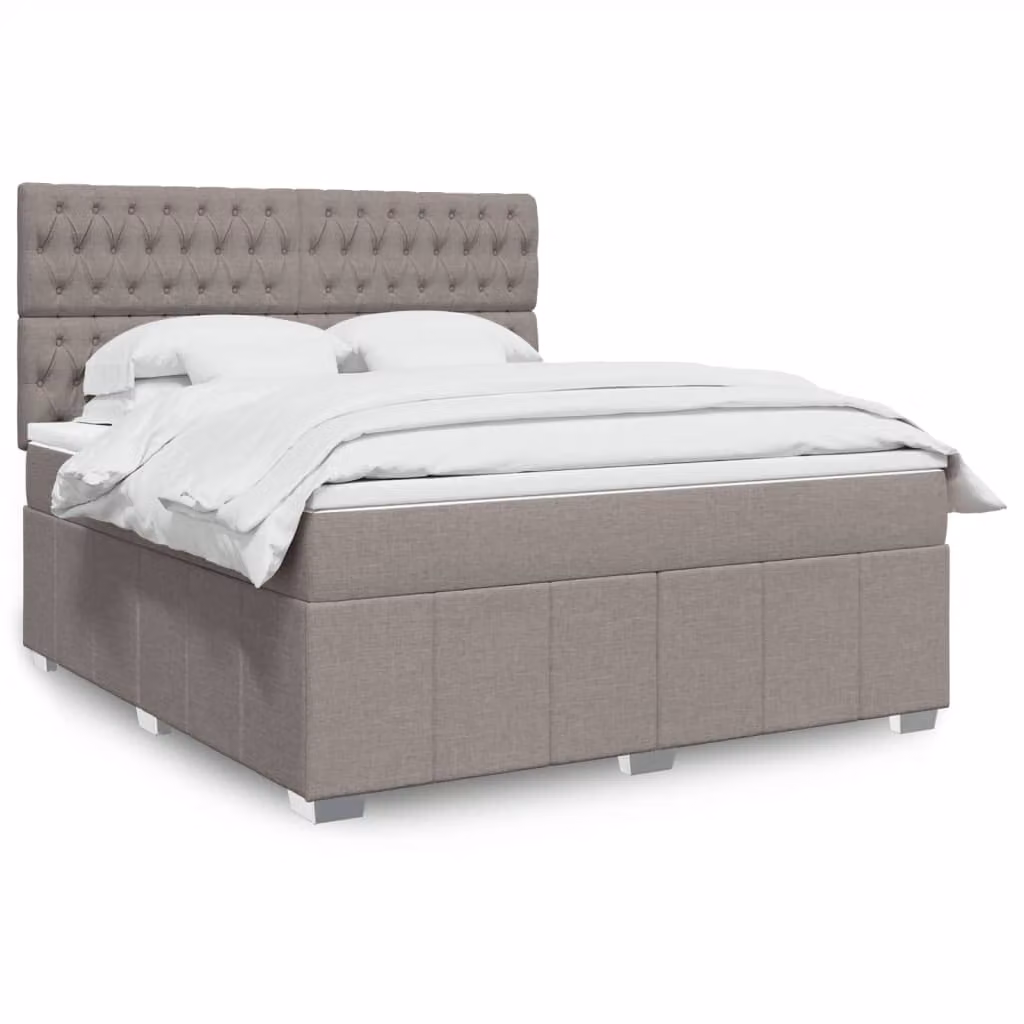 vidaXL Giroletto a Molle con Materasso Ibrido in Tessuto, L/P: 180 x 200 cm