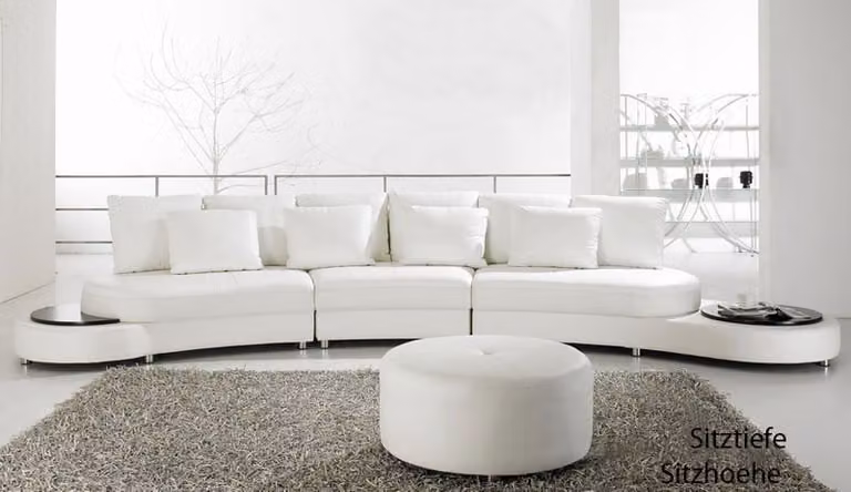 Ledersofa Couch Wohnlandschaft Ecksofa Eck Garnitur Design Modern Sofa A1126