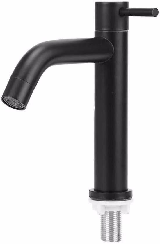 Rubinetto per bagno/WC, miscelatore monocomando con uscita fredda, colore nero, rubinetto per bagno, alta qualità, adatto per bagno e cucina
