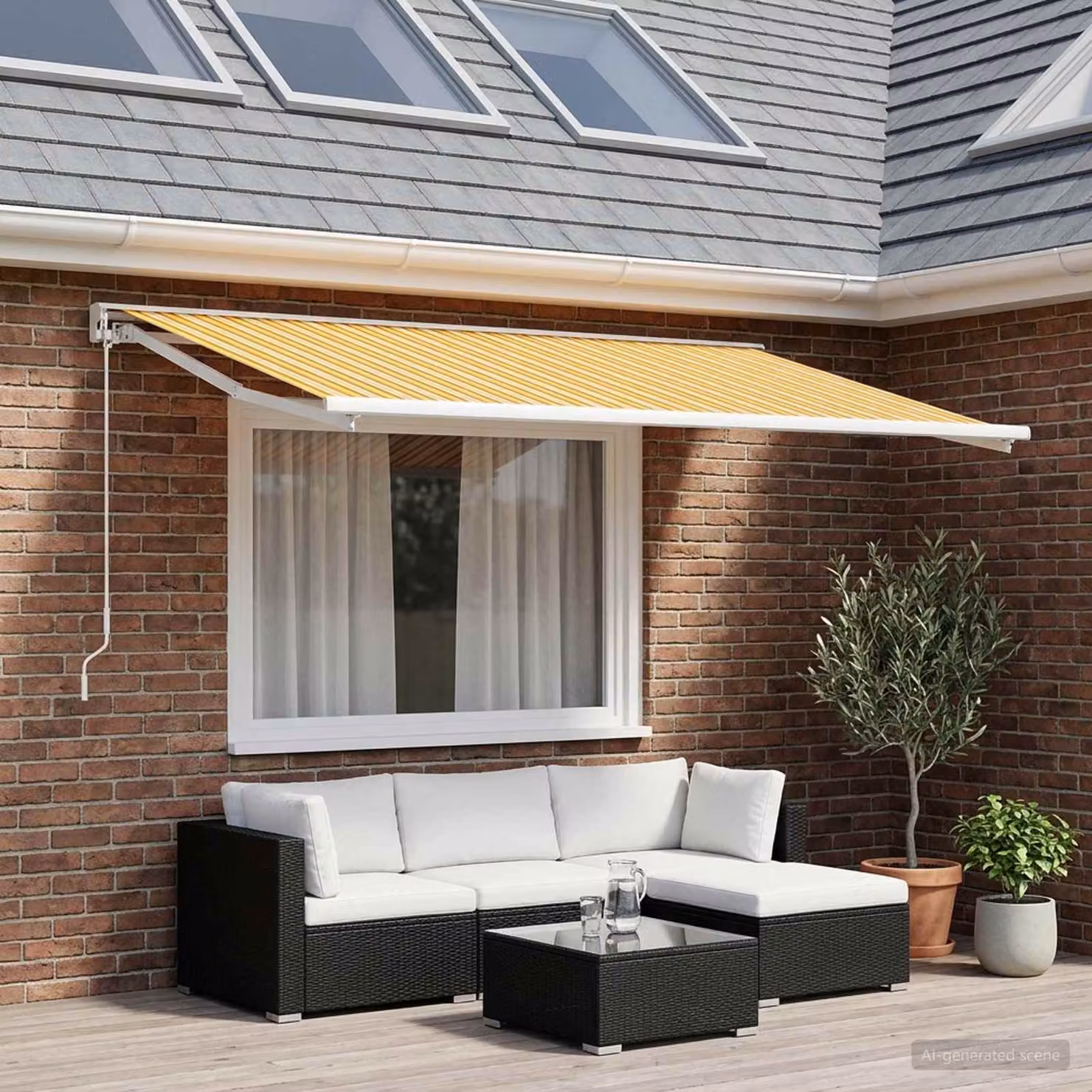vidaXL Telo di ricambio per tenda da sole in poliestere, Arancione e Nero, L: 250 cm x P: 195 cm x H: 2 cm