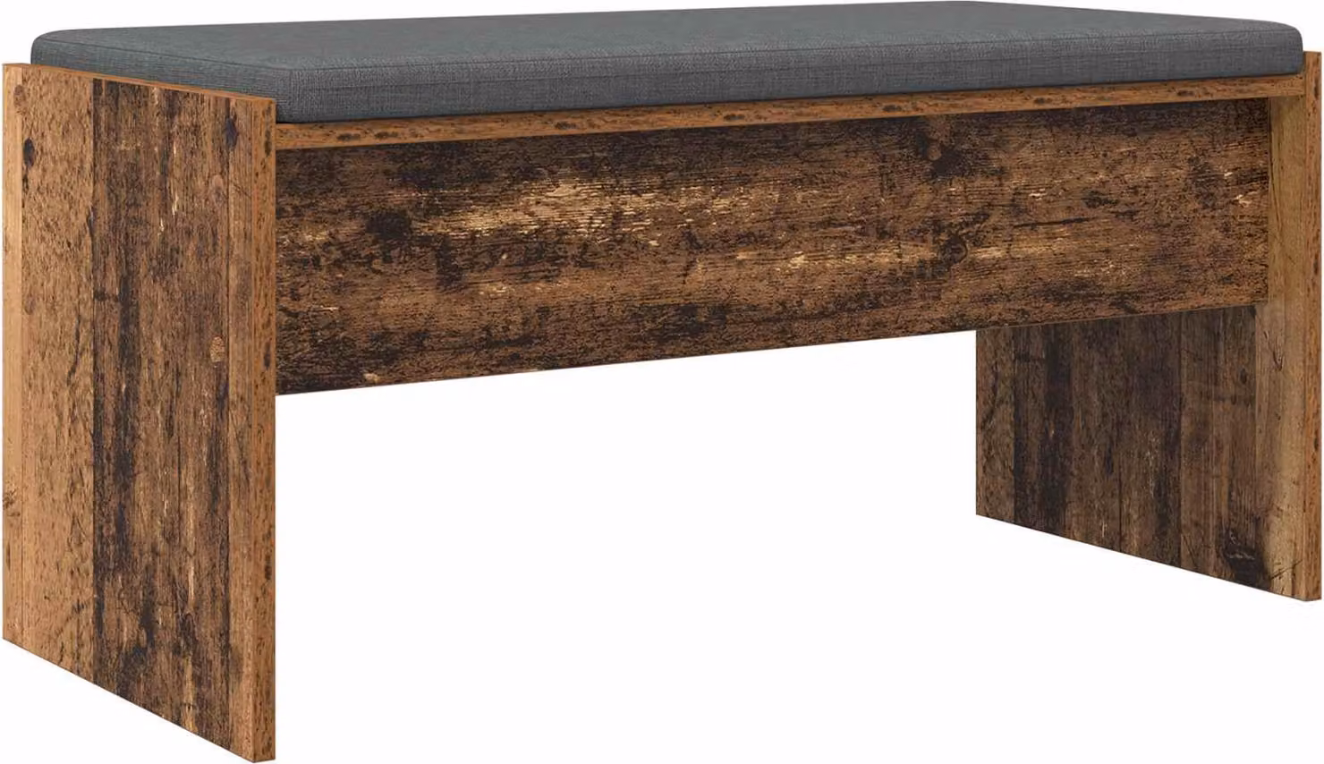 Panca per ingresso con cuscino Legno vecchio 83 x 38 x 40 cm