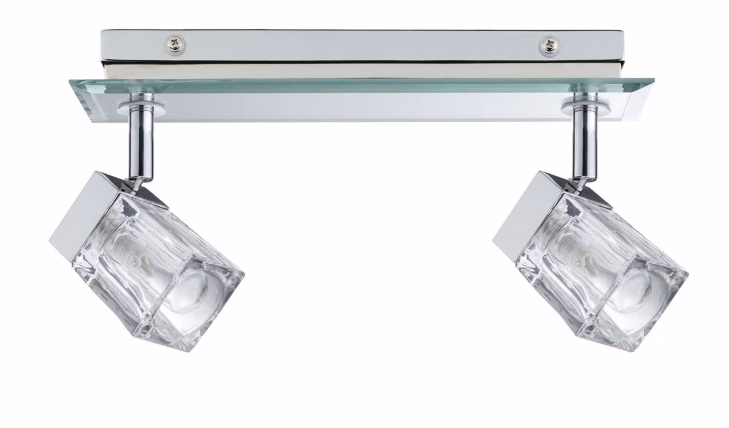 Paulmann WallCeiling Trabani, lampada da parete/soffitto, grado di protezione IP44, max. 2x20W, attacco G9, cromo/trasparente, 230V, metallo/vetro