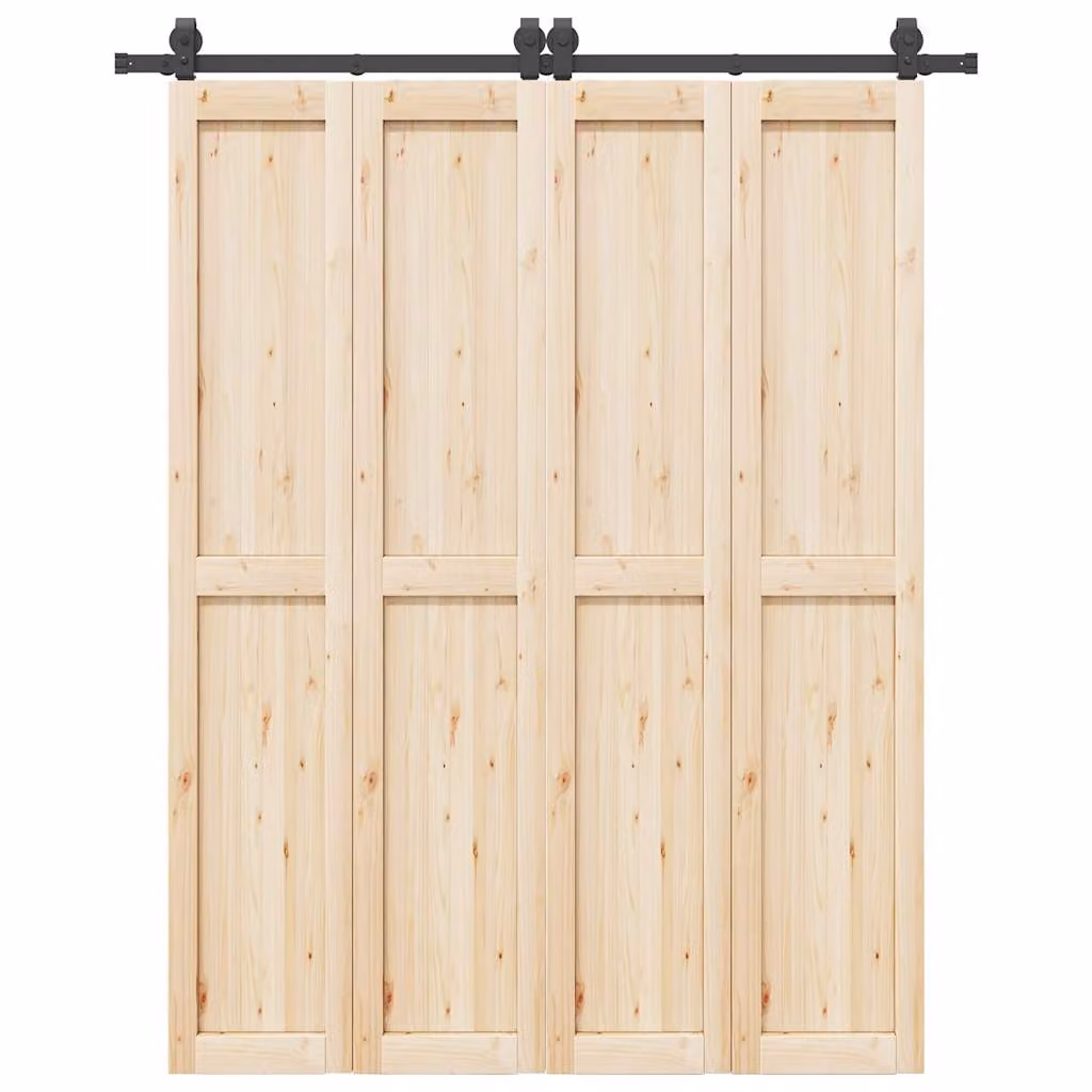 vidaXL Kit di Binari per Porte Scorrevoli in Acciaio Nero Opaco